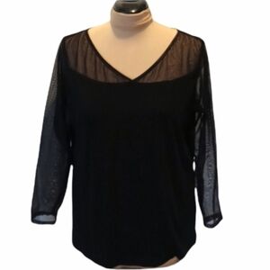 Venezia Jeans blouse size 18-20 black